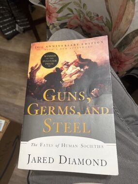 Guns, Germs, and Steel by Jared Diamond - Yellow & Gray Cover